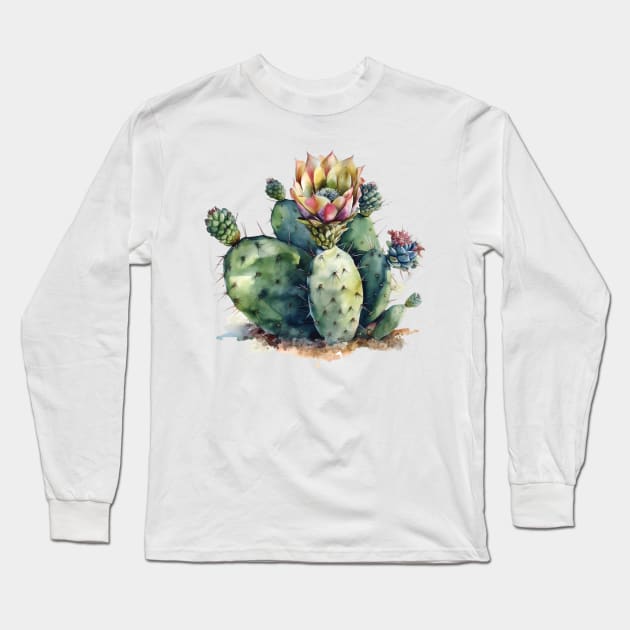 Gorgeous Elder Cactus Long Sleeve T-Shirt by Young Inexperienced 